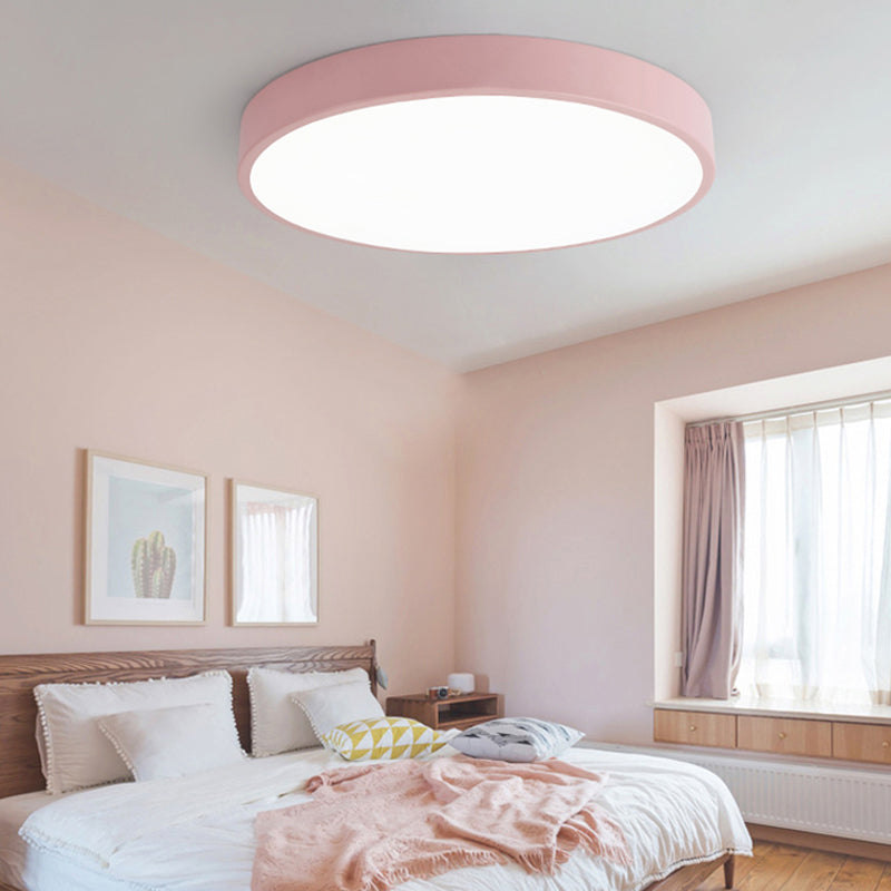 Moderne Macaroon Stil Led Flush Deckenleuchten Runde Form Acryl Flush Mount Lichter