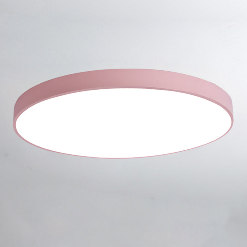 Moderne Macaroon Stil Led Flush Deckenleuchten Runde Form Acryl Flush Mount Lichter