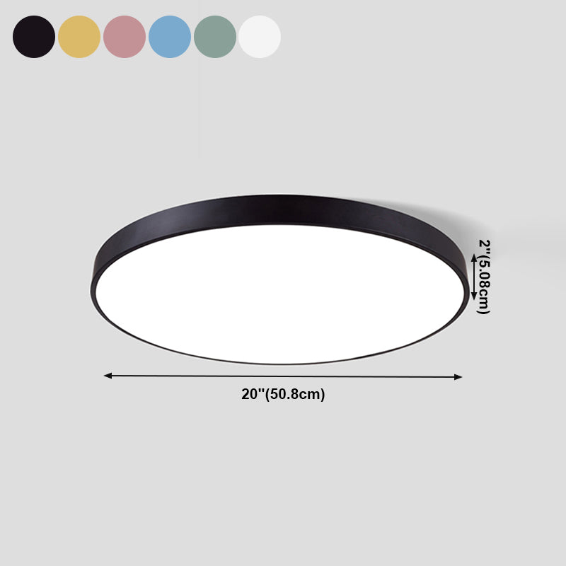Moderne Macaroon Stil Led Flush Deckenleuchten Runde Form Acryl Flush Mount Lichter