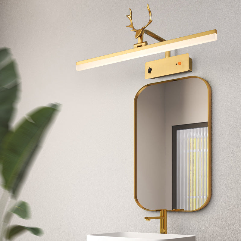 Metal Linear Vanity Lighting Contemporary Style 1 Light Led Vanity Lights