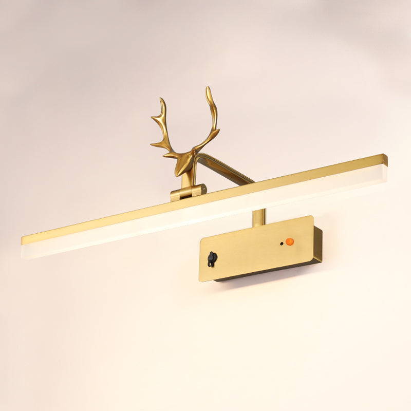 Metal Linear Vanity Lighting Contemporary Style 1 Light Led Vanity Lights
