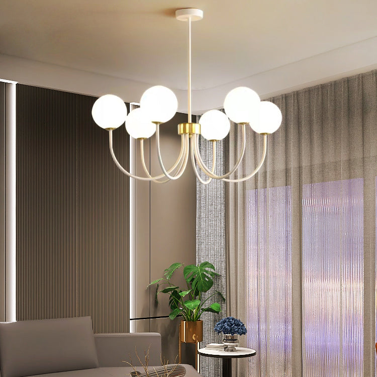 Luci a sospensione sospesa in ferro bianco Lampade sospese moderne per sala da pranzo