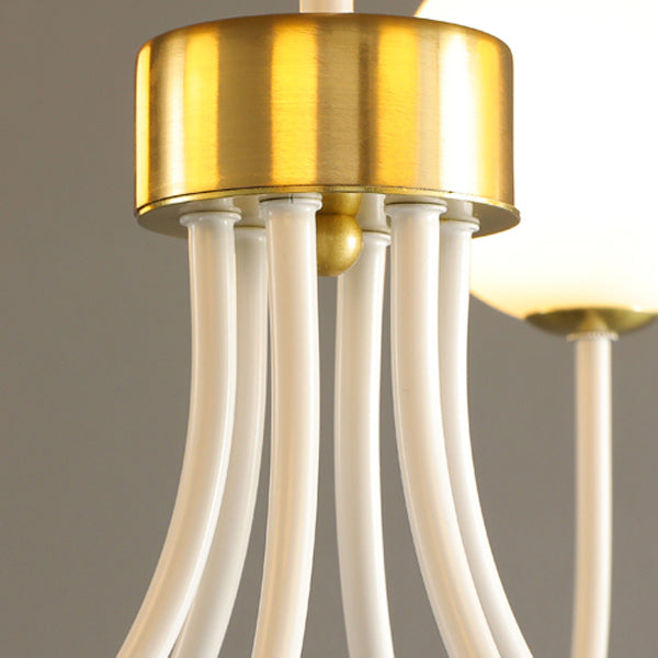 Luci a sospensione sospesa in ferro bianco Lampade sospese moderne per sala da pranzo