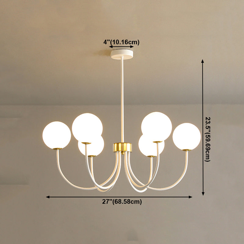 Luci a sospensione sospesa in ferro bianco Lampade sospese moderne per sala da pranzo
