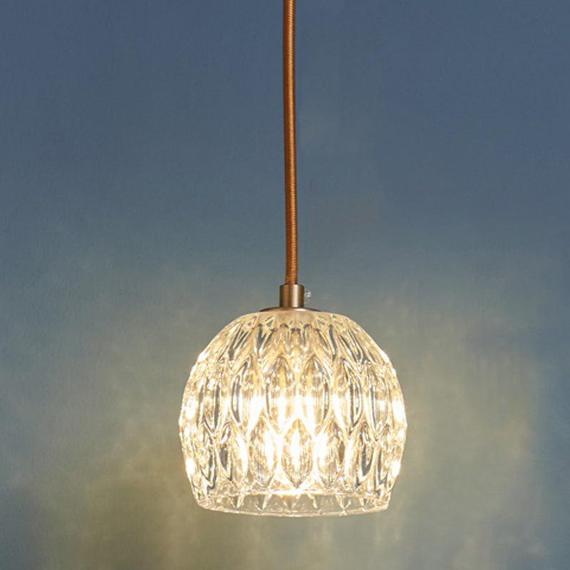 Crystal Hanging Lights Modern Style 1 Head Hanging Mount Fixture for Bedroom