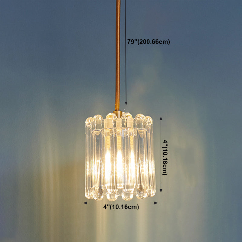 Crystal Hanging Lights Modern Style 1 Head Hanging Mount Fixture for Bedroom