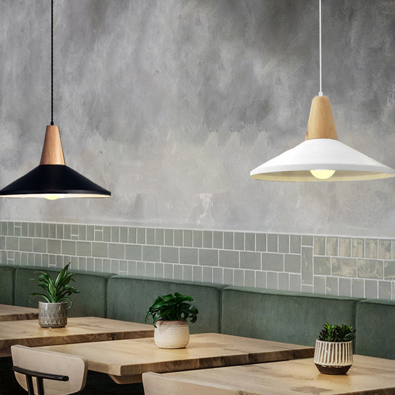 Pot Cover Shape Hanging Lighting Modern Metal 1 Light Pendant Lamp