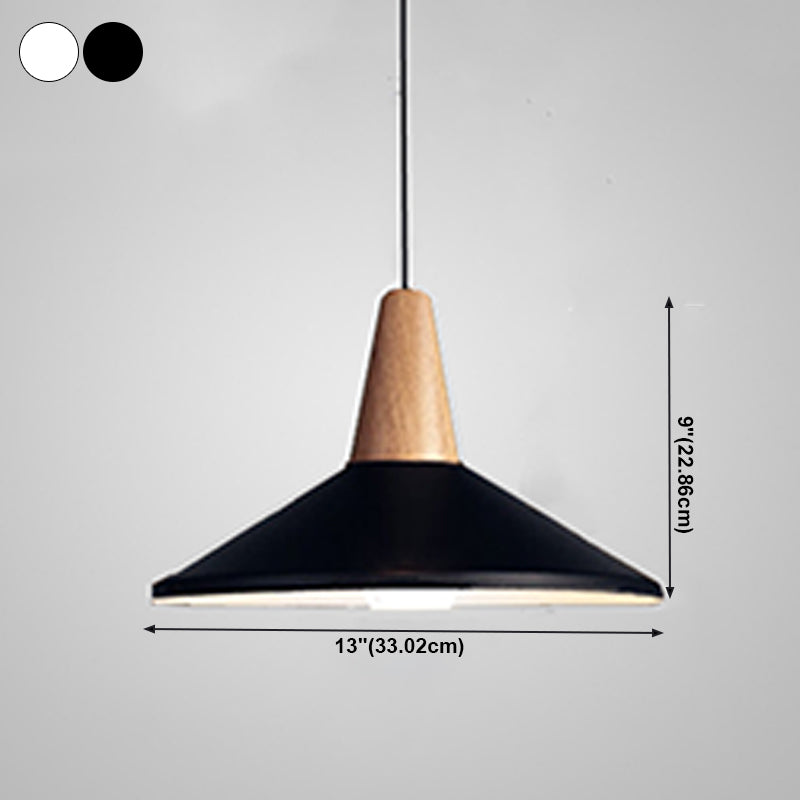 Pot Cover Shape Hanging Lighting Modern Metal 1 Light Pendant Lamp