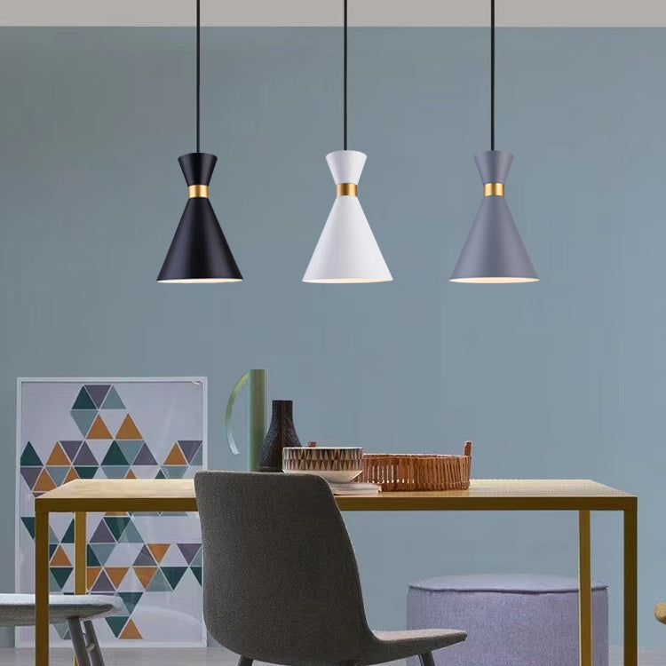 Metal Cone Hanging Lights Modern Macaron Style 1 Head Hanging Mount Fixture for Bedroom