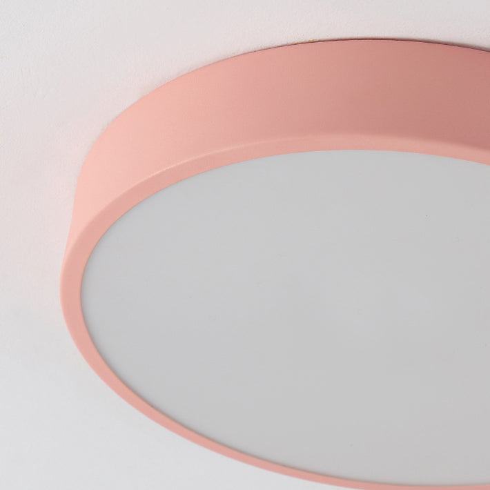 Plafoniera moderna da incasso in stile amaretto, rotonda, in acrilico, a LED, da incasso