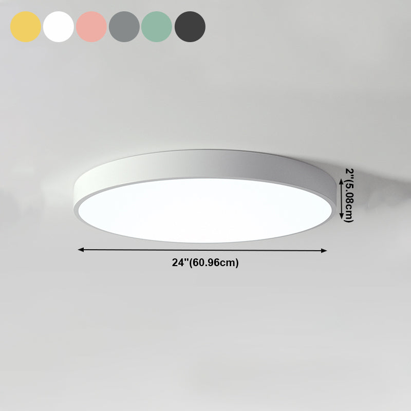 Plafoniera moderna da incasso in stile amaretto, rotonda, in acrilico, a LED, da incasso