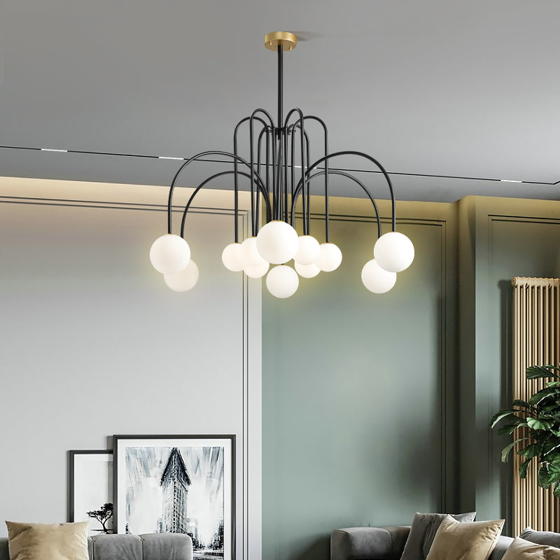 Modern Metal Chandelier Light Multi-Head Suspension Pendant Lamp for Living Room