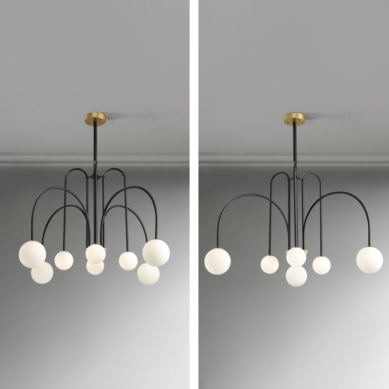 Modern Metal Chandelier Light Multi-Head Suspension Pendant Lamp for Living Room