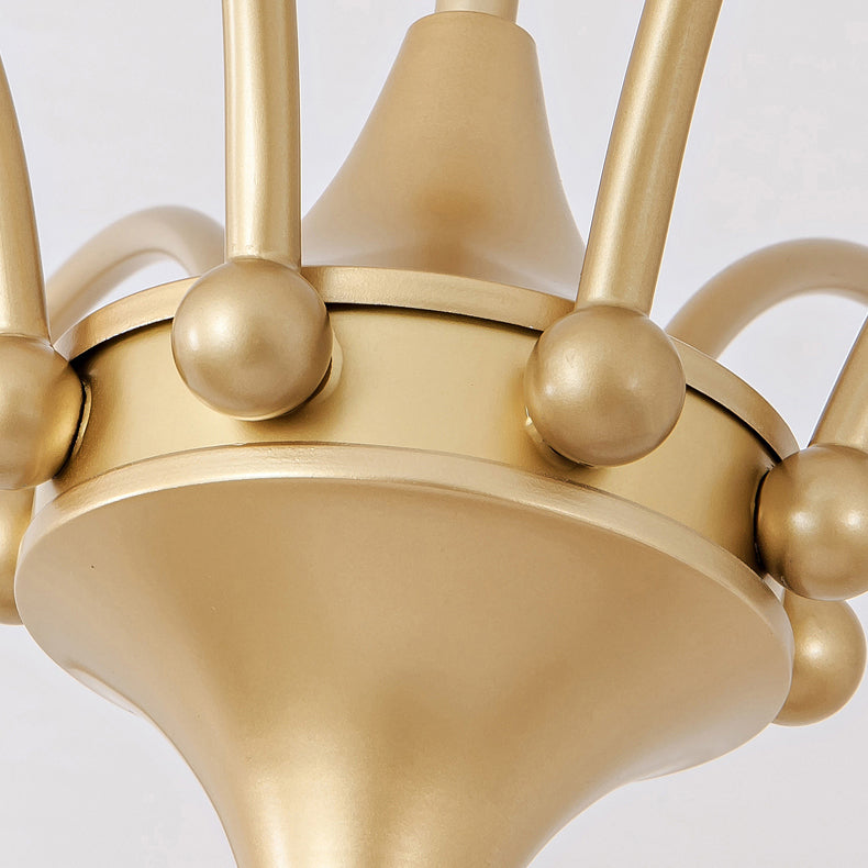 Modern Glass Chandelier Light Globe Shade Multi-Head Pendant Lamps for Living Room