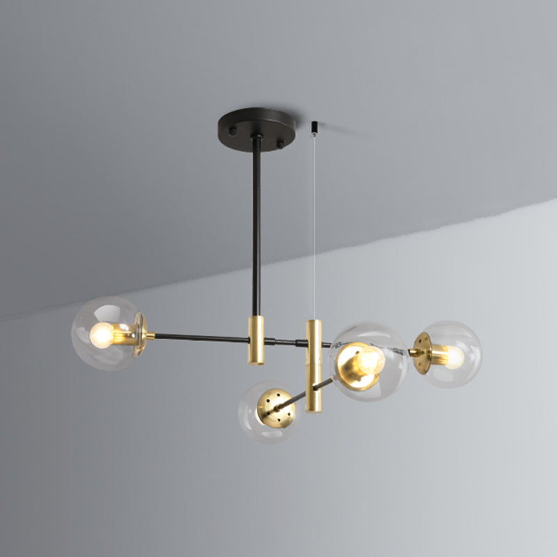 Lampade per lampadari in metallo moderno lampade a sospensione nera a sospensione multishead per soggiorno