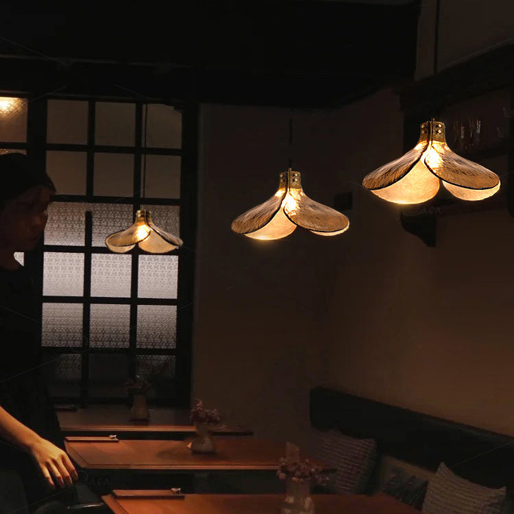 Luce a sospensione in vetro ambra in stile industriale Antique 1 lampada a sospensione leggera per sala da pranzo