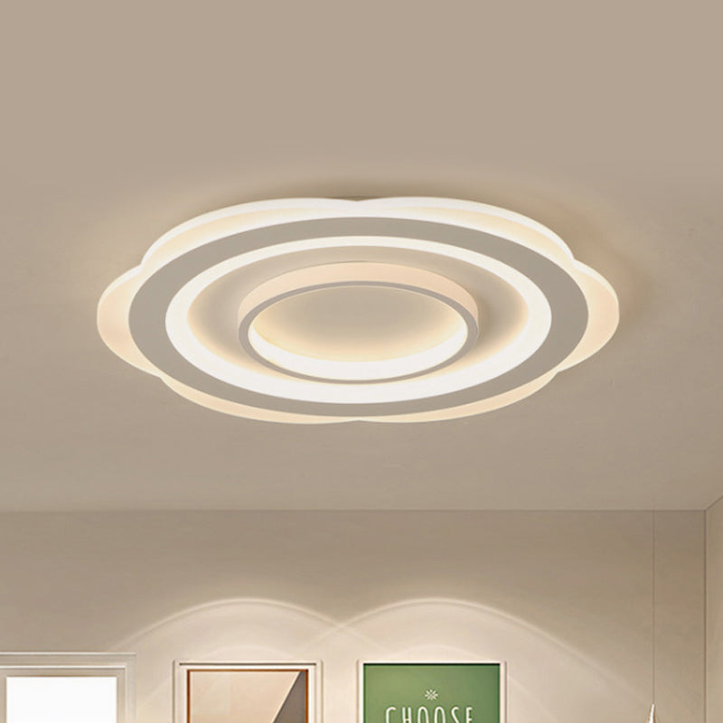16 "/19.5" /23.5 "Bloemplafondarmatuur Moderne acryl woonkamer spoeling licht in warm/wit