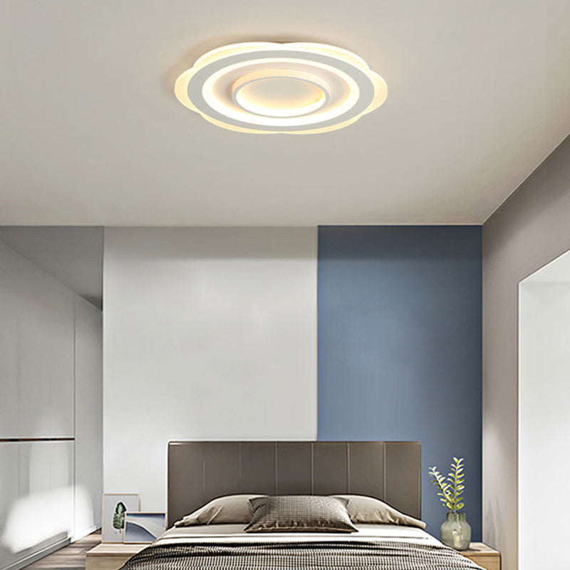 16 "/19.5" /23.5 "Bloemplafondarmatuur Moderne acryl woonkamer spoeling licht in warm/wit