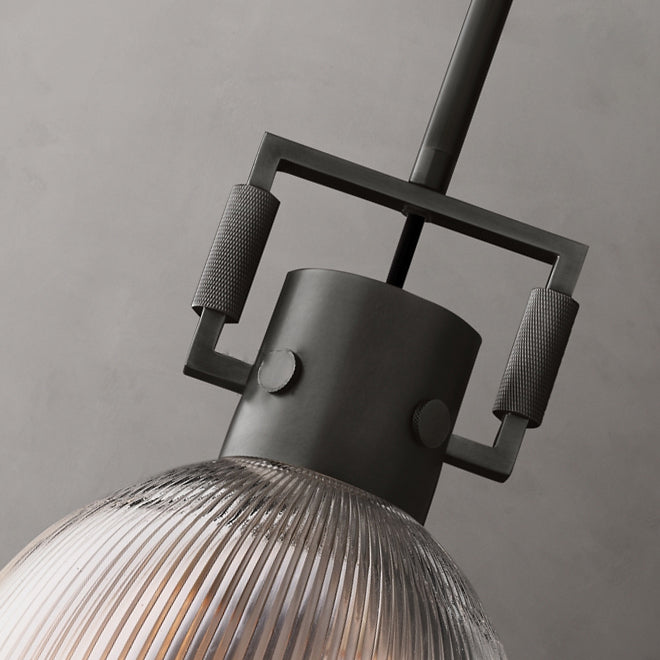 Industrial Bowl Shade Pendant Light Glass 1 Head Suspension Light for Corridor