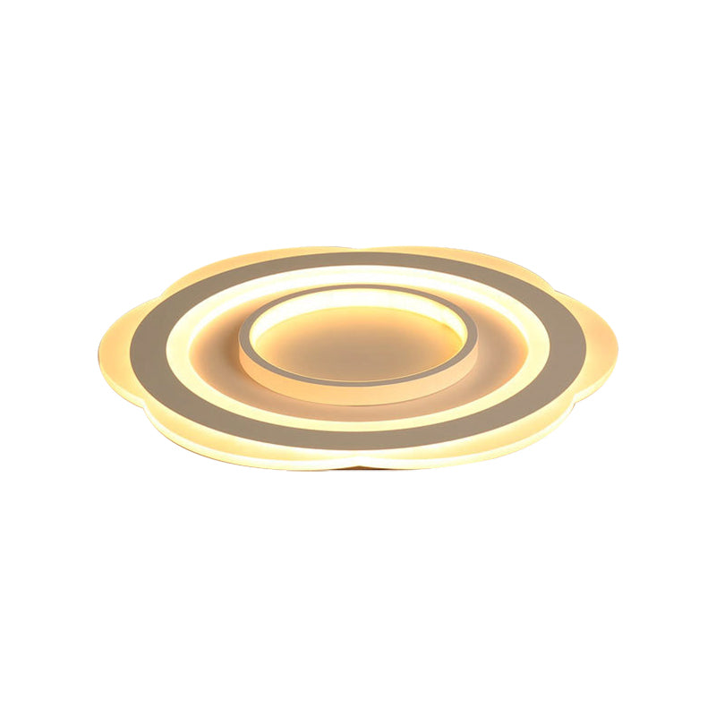 16 "/19.5" /23.5 "Bloemplafondarmatuur Moderne acryl woonkamer spoeling licht in warm/wit