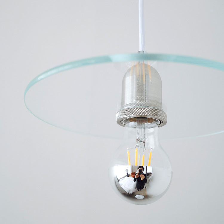 Single Light Industrial Style Hanging Light Glass Shade Bedroom Vintage Pendant Lighting