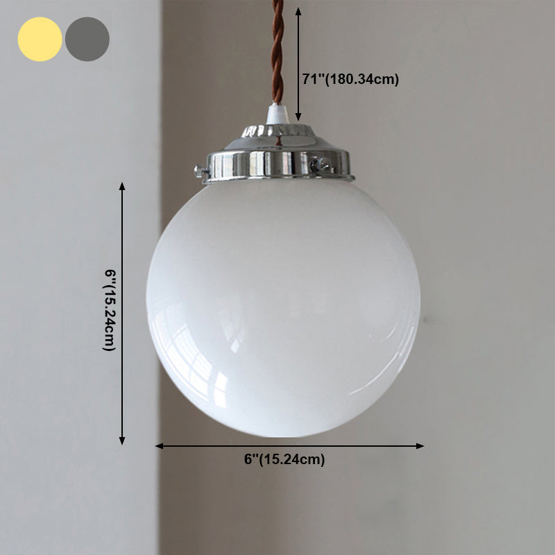 Pendante de style moderne minimalisme minimalisme en métal verre suspendu pour le chevet