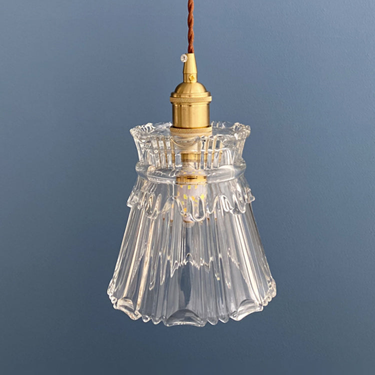 Pendre de style moderne Lumière transparente en verre transparent Light pour la barre de chevet
