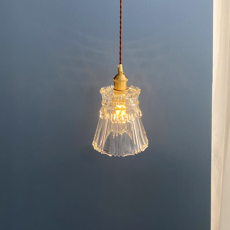 Pendre de style moderne Lumière transparente en verre transparent Light pour la barre de chevet