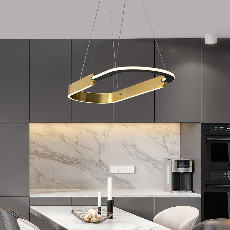 Modern Dining Chandelier Light Simple LED Island Light Fixture for Dining Room
