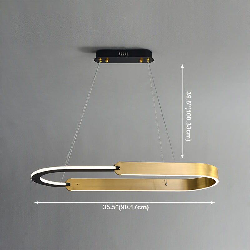 Modern Dining Chandelier Light Simple LED Island Light Fixture for Dining Room