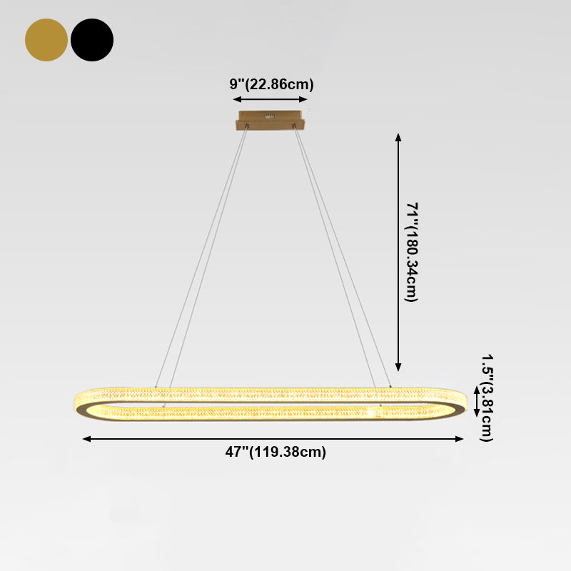 Modern Simple LED Island Light Dining Room Hanging Lighting Fixture