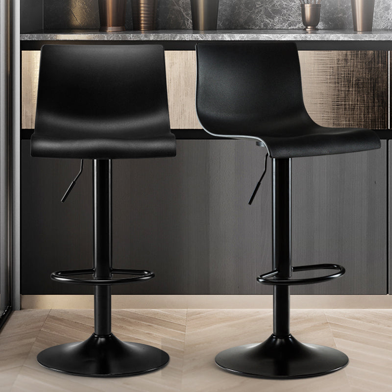 Moderne plastic stoelen Barstool Roterende tillend metalen barkruk voor binnen