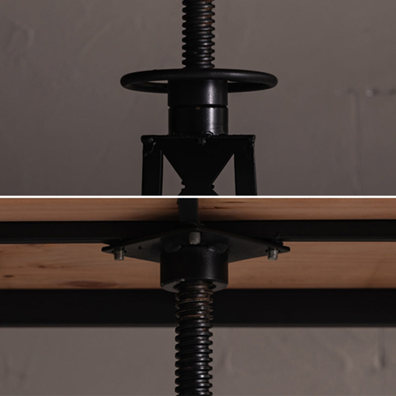 Industrial Black Iron Counter Stools Backless Indoor Bar Stool with Round Seat