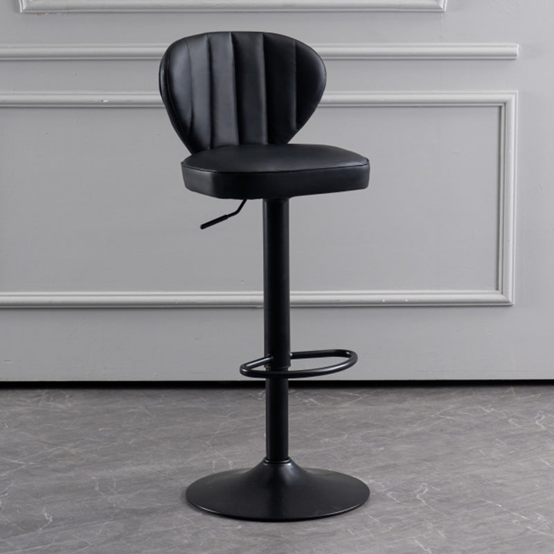 Taburete de barra de cojín de cuero ajustable moderno para sala de estar para sala de estar