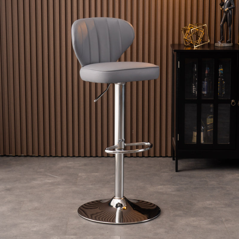 Taburete de barra de cojín de cuero ajustable moderno para sala de estar para sala de estar