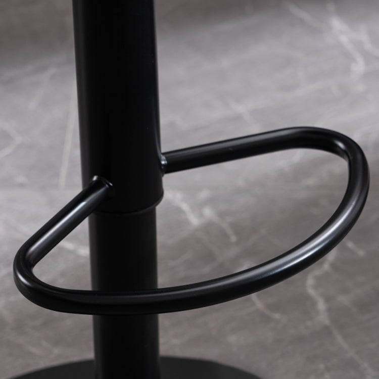 Taburete de barra de cojín de cuero ajustable moderno para sala de estar para sala de estar