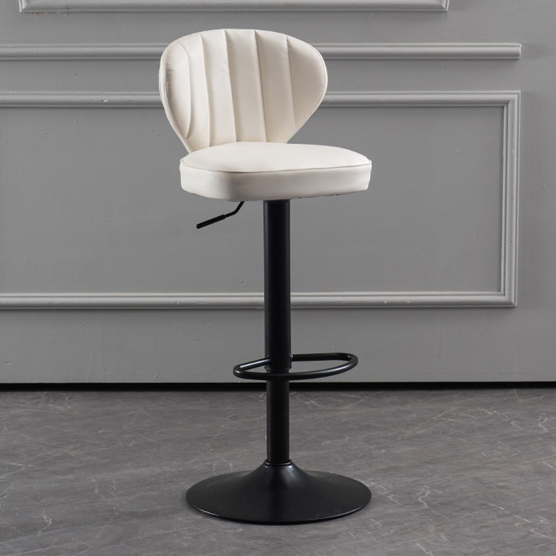 Taburete de barra de cojín de cuero ajustable moderno para sala de estar para sala de estar