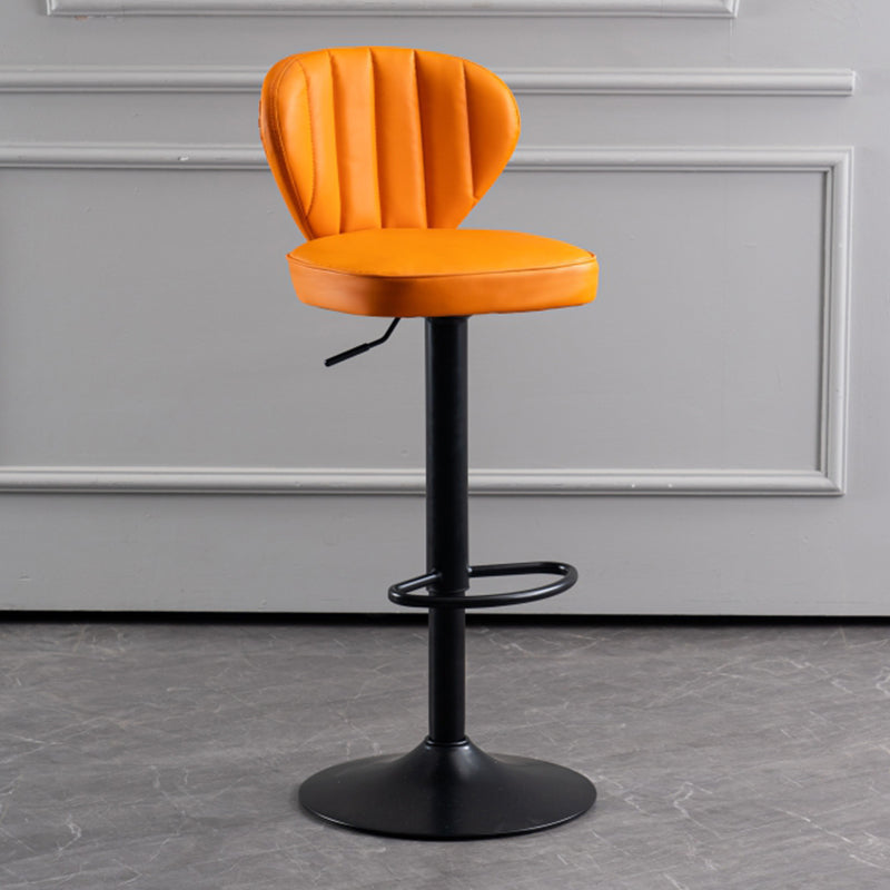 Taburete de barra de cojín de cuero ajustable moderno para sala de estar para sala de estar