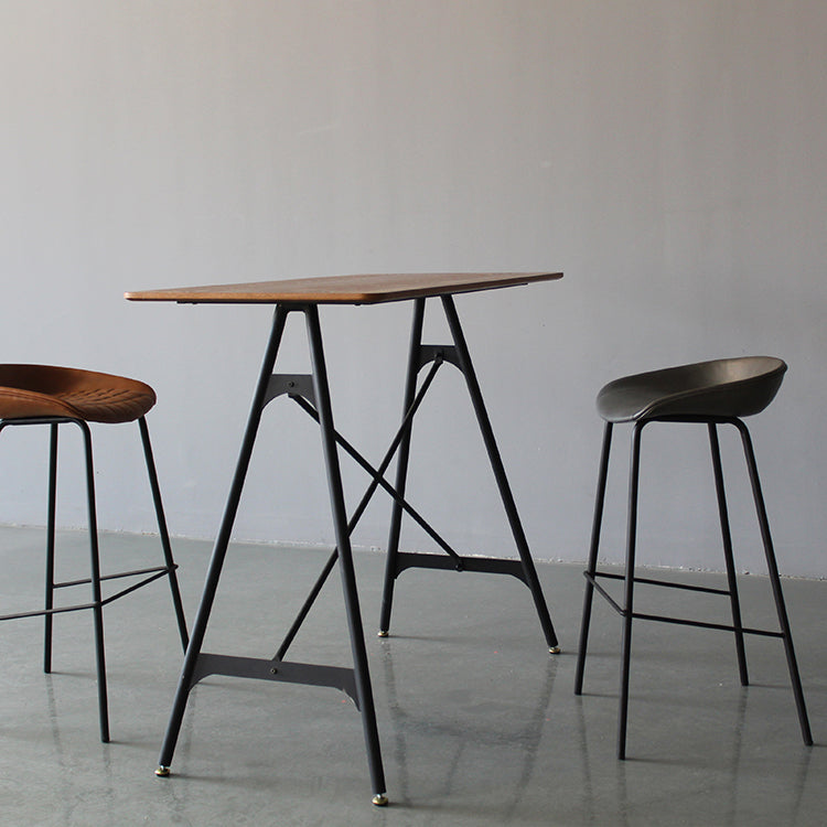 Industrielles Leder verzweifelt gestürzt Barstool Wohnzimmer Barhocker mit Eimersitz