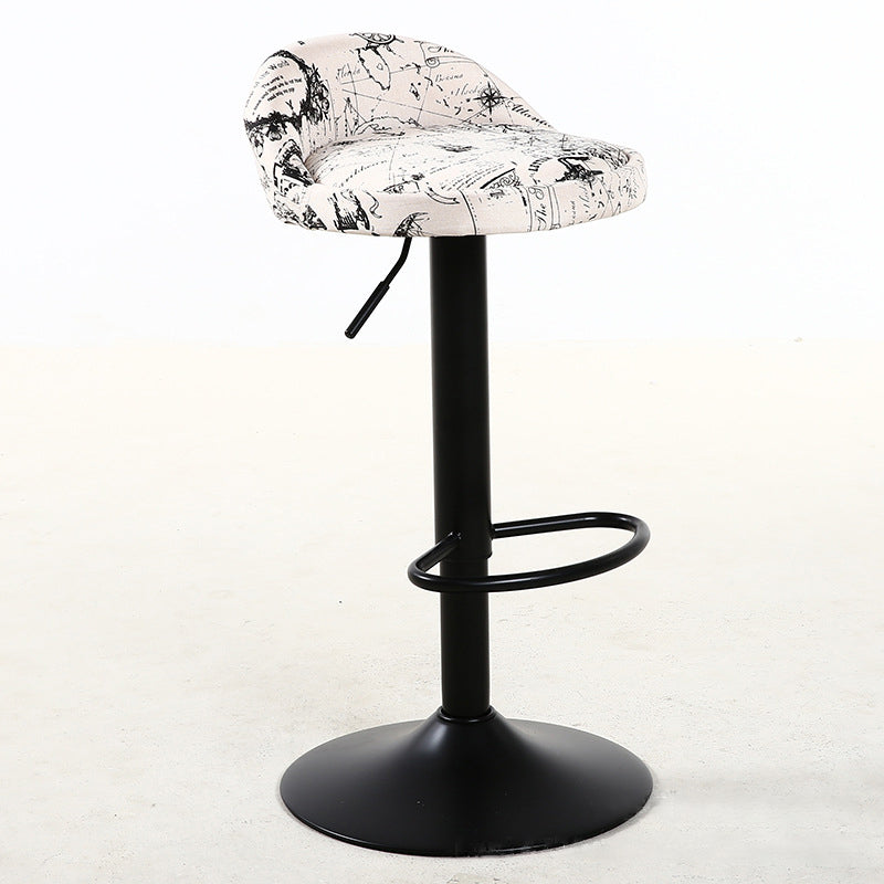 Tabouret de bar pivotant réglable en métal industriel avec coussin tabouret de barre de hauteur de 32 "