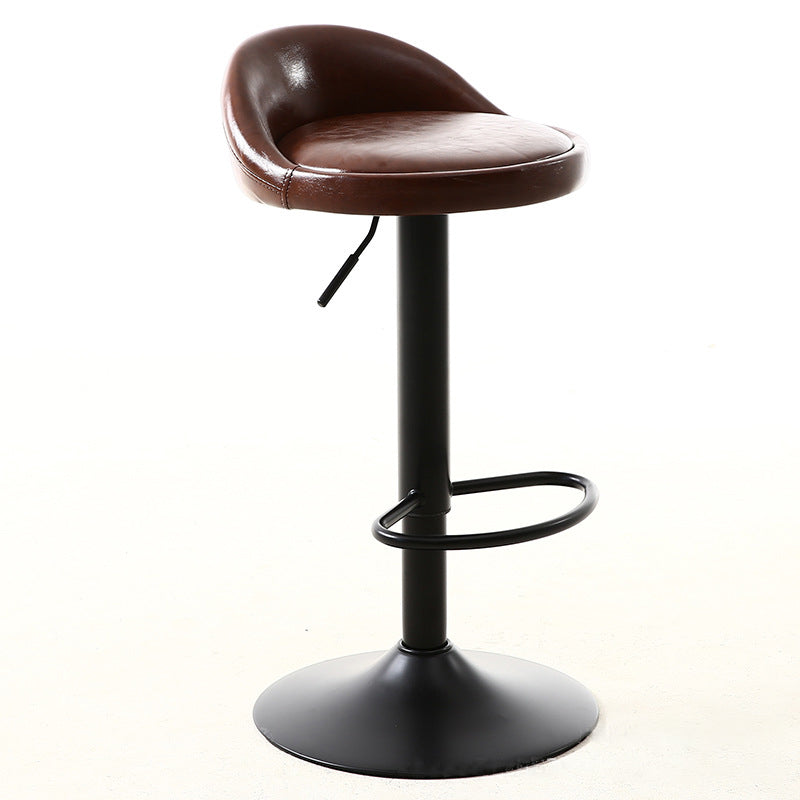 Tabouret de bar pivotant réglable en métal industriel avec coussin tabouret de barre de hauteur de 32 "
