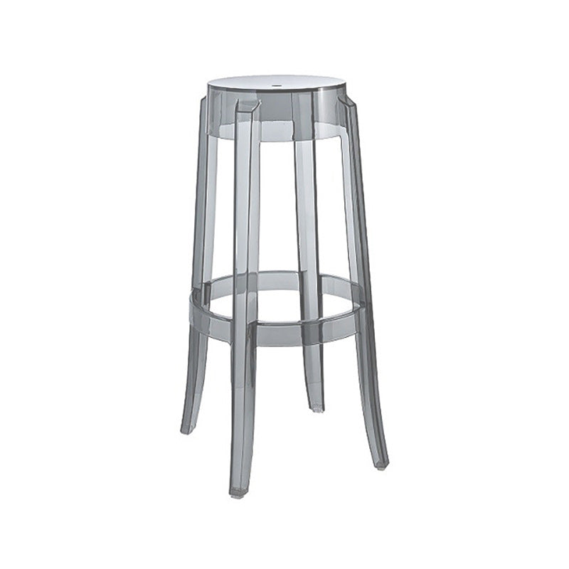 Taburete de barra de plástico transparente de estilo nórdico de 30 pulgadas para comedor para comedor
