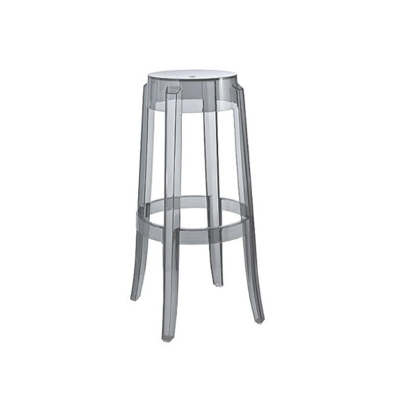 Taburete de barra de plástico transparente de estilo nórdico de 30 pulgadas para comedor para comedor