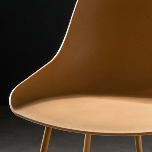 Scandinavian Metal Plastic Counter Stools Low Back Indoor Bar Stool with Bucket Seat