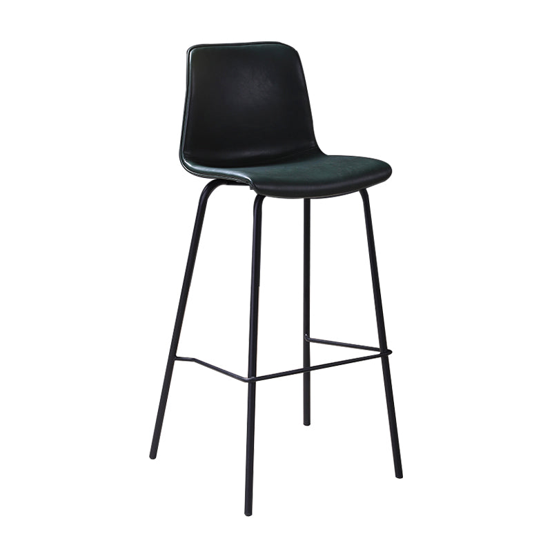 Industrial Black Metal Counter Stools Low Back Indoor Bar Stool with Bucket Seat