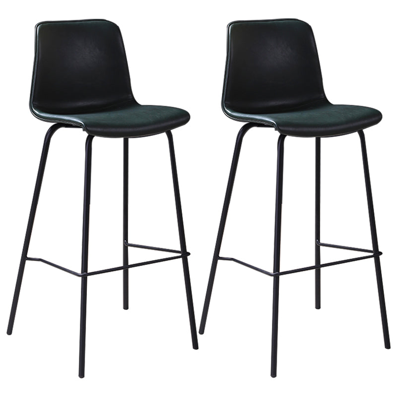 Industrial Black Metal Counter Stools Low Back Indoor Bar Stool with Bucket Seat