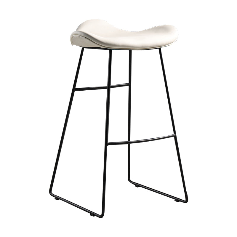 Upholstered 30" H Indoor Barstool Industrial Quilted Tall Stool with Footrest