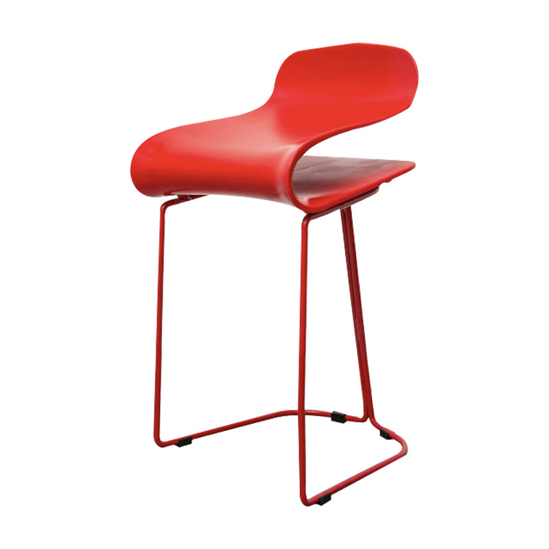 Industrial Iron Simple Barstool Indoor Tall Stool with ABS Seat