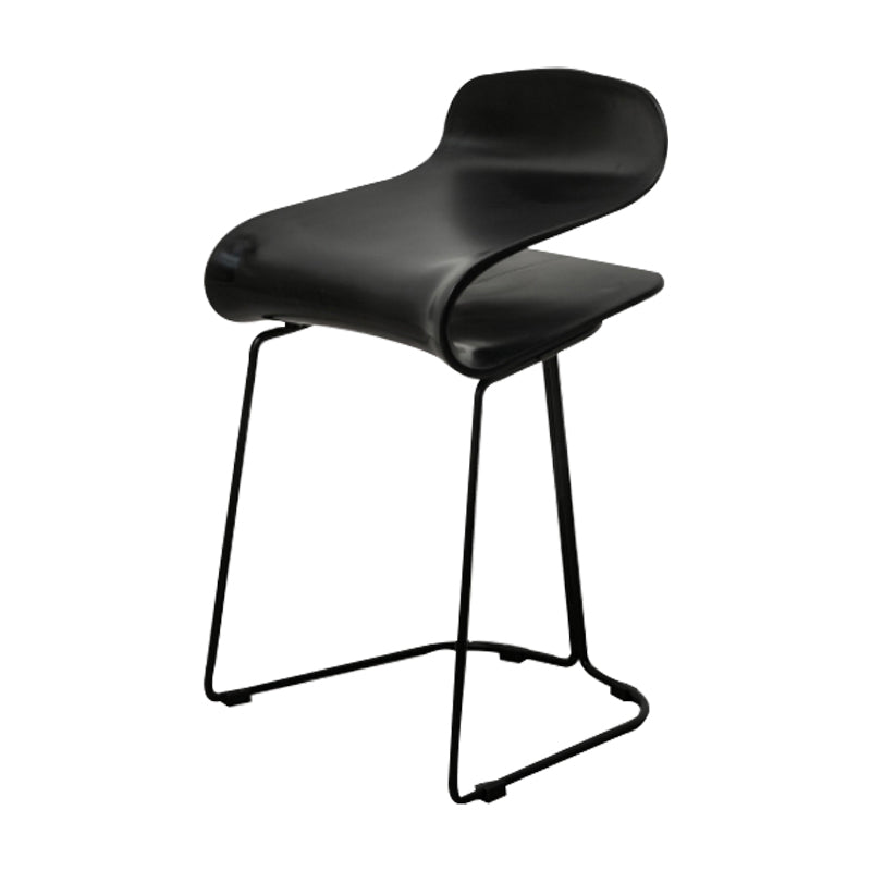 Industrial Iron Simple Barstool Indoor Tall Stool with ABS Seat