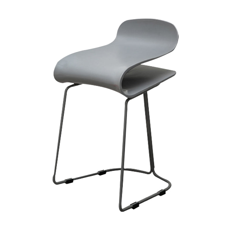 Industrial Iron Simple Barstool Indoor Tall Stool with ABS Seat